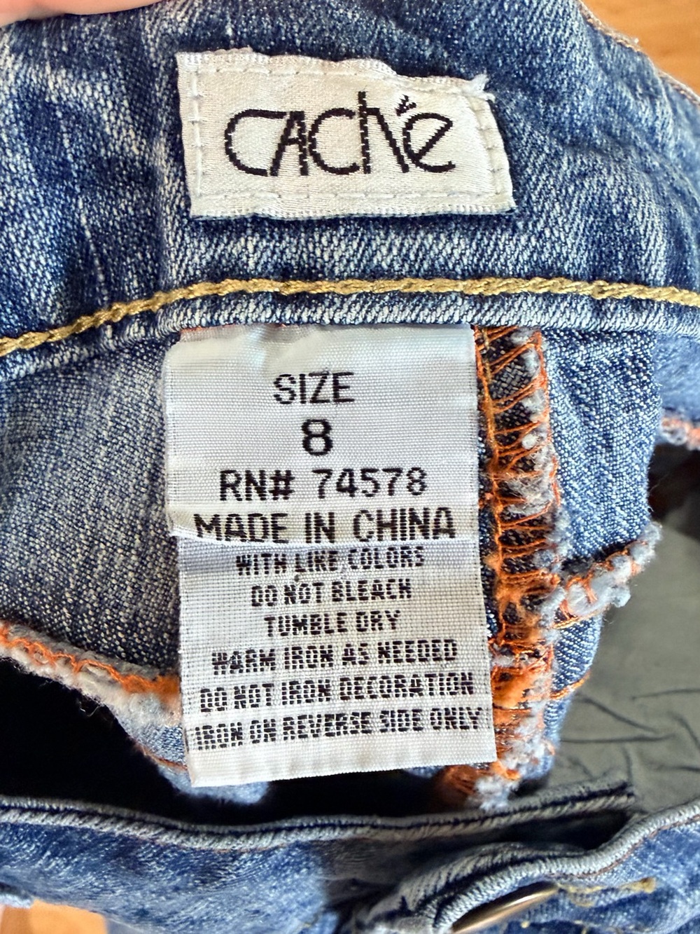 Cache Blue, black & yellow Patchwork Bootcut Jeans - Picture 14 of 14